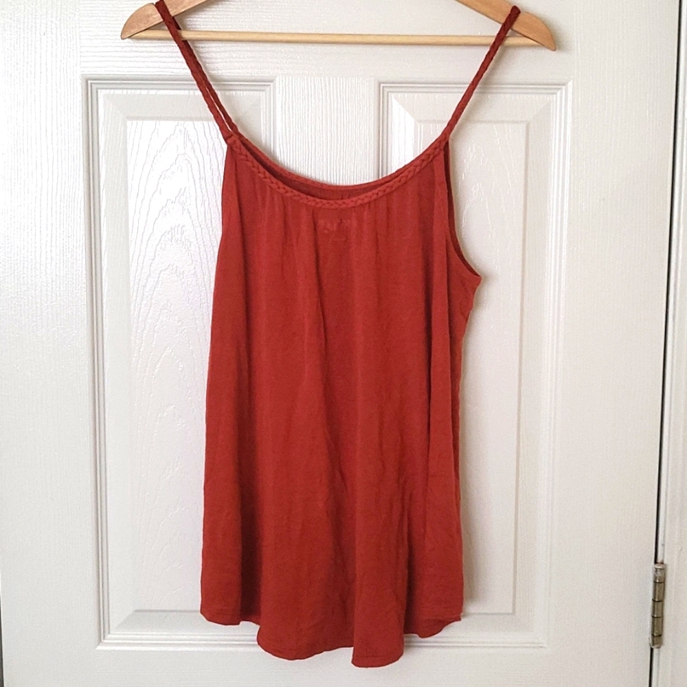 Mudd flowy braided tank top, S